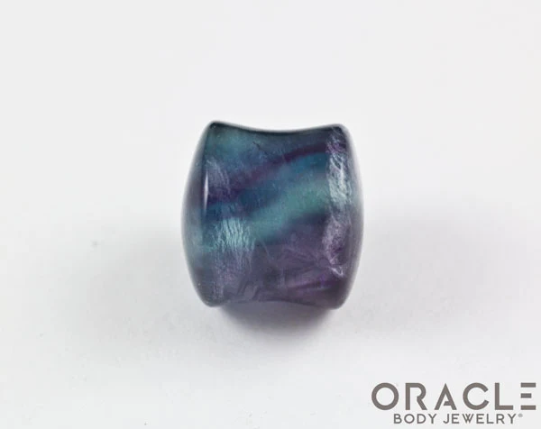 Rainbow Fluorite Double Flare Plugs - Image 3