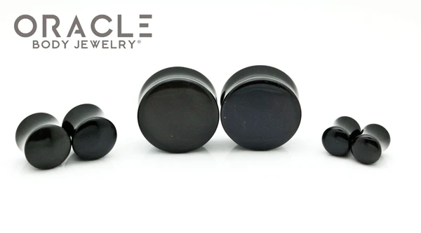 Rainbow Obsidian Double Flare Plugs - Image 2