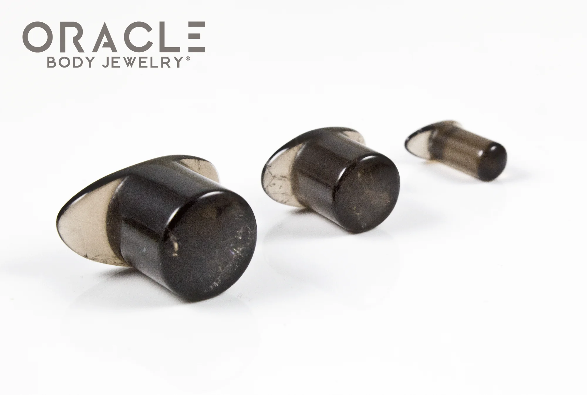 Dark Smoky Quartz Labrets 8g Through 1/2" - Image 2