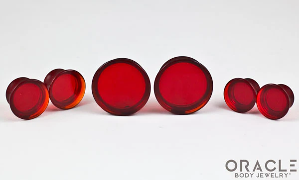Red Quartz Mayan Style Flare Plugs - Image 2
