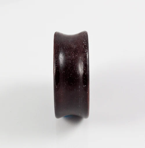 Red Tiger Eye Concave Solid Double Flare Plugs - Image 3