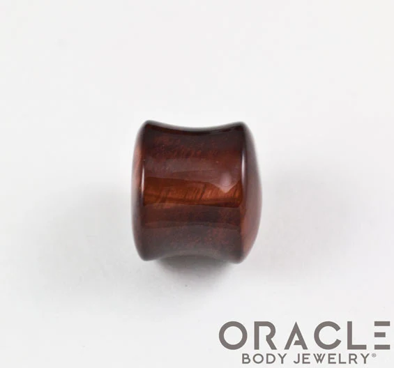 Red Tiger Eye Double Flare Plugs - Image 3