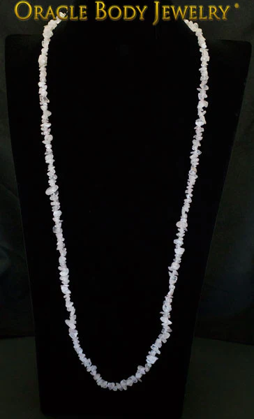 Rose Quartz Chip Necklace - Image 2