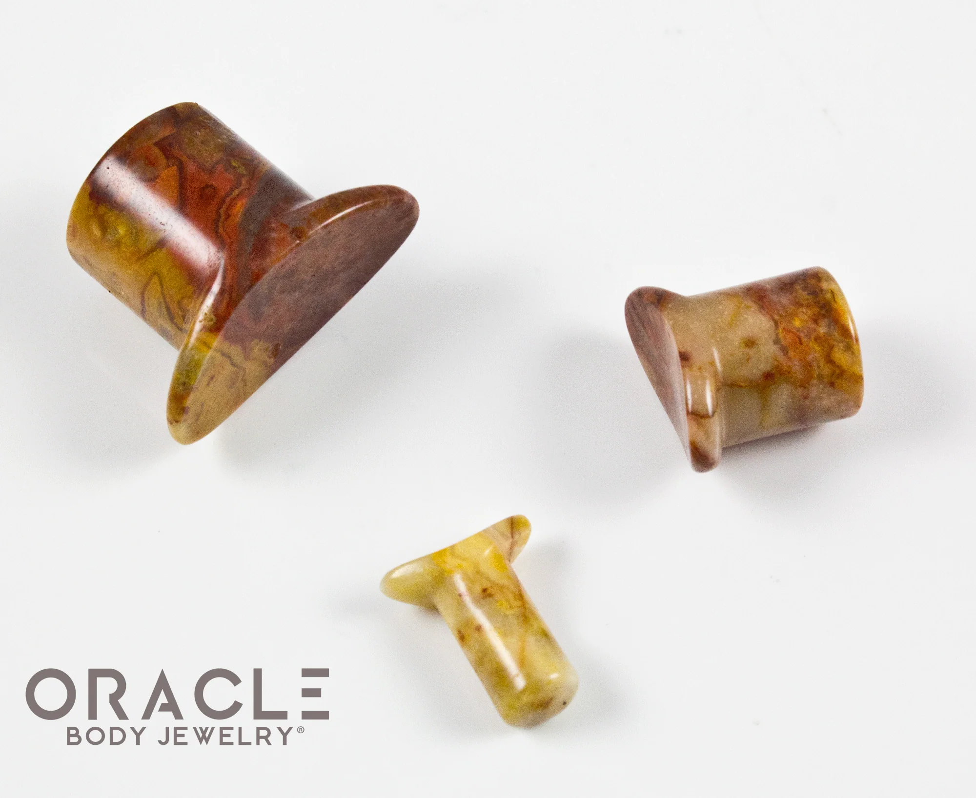 Crazy Lace Agate Labrets 8g Through 1/2" - Image 3