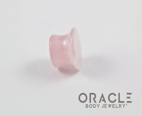 Rose Quartz Mayan Style Flare Plugs - Image 3