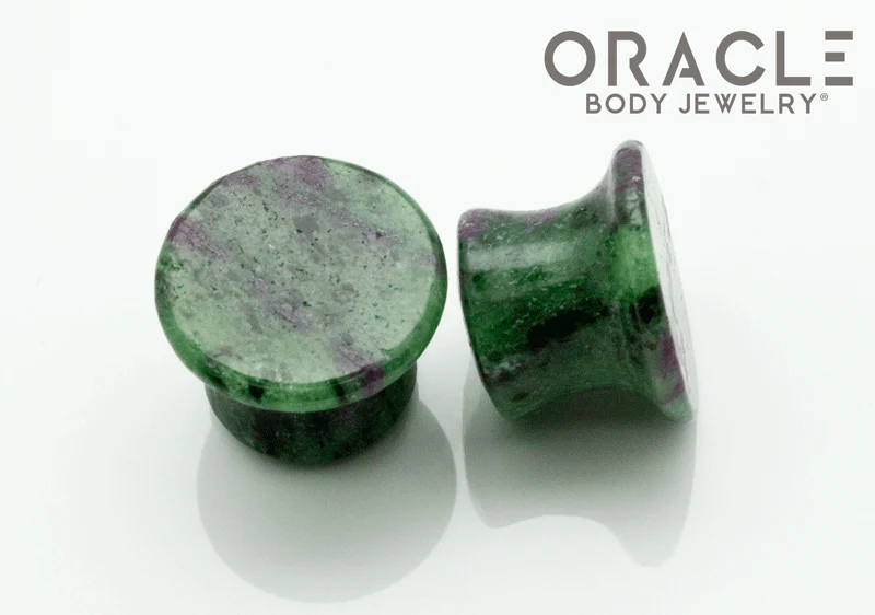 Ruby In Zoisite Mayan Style Flare Plugs - Image 3