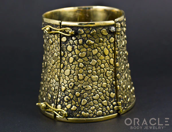 Ruler Cuff Bracelet with Pyrite - Image 4