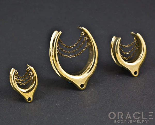 Brass Saddles with Chains and Tabs - Image 3