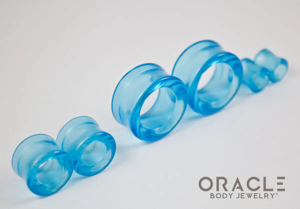 Sapphire Blue Quartz Eyelets / Tunnels - Image 2