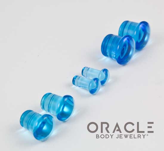 Sapphire Blue Quartz Single Flare Plugs - Image 2