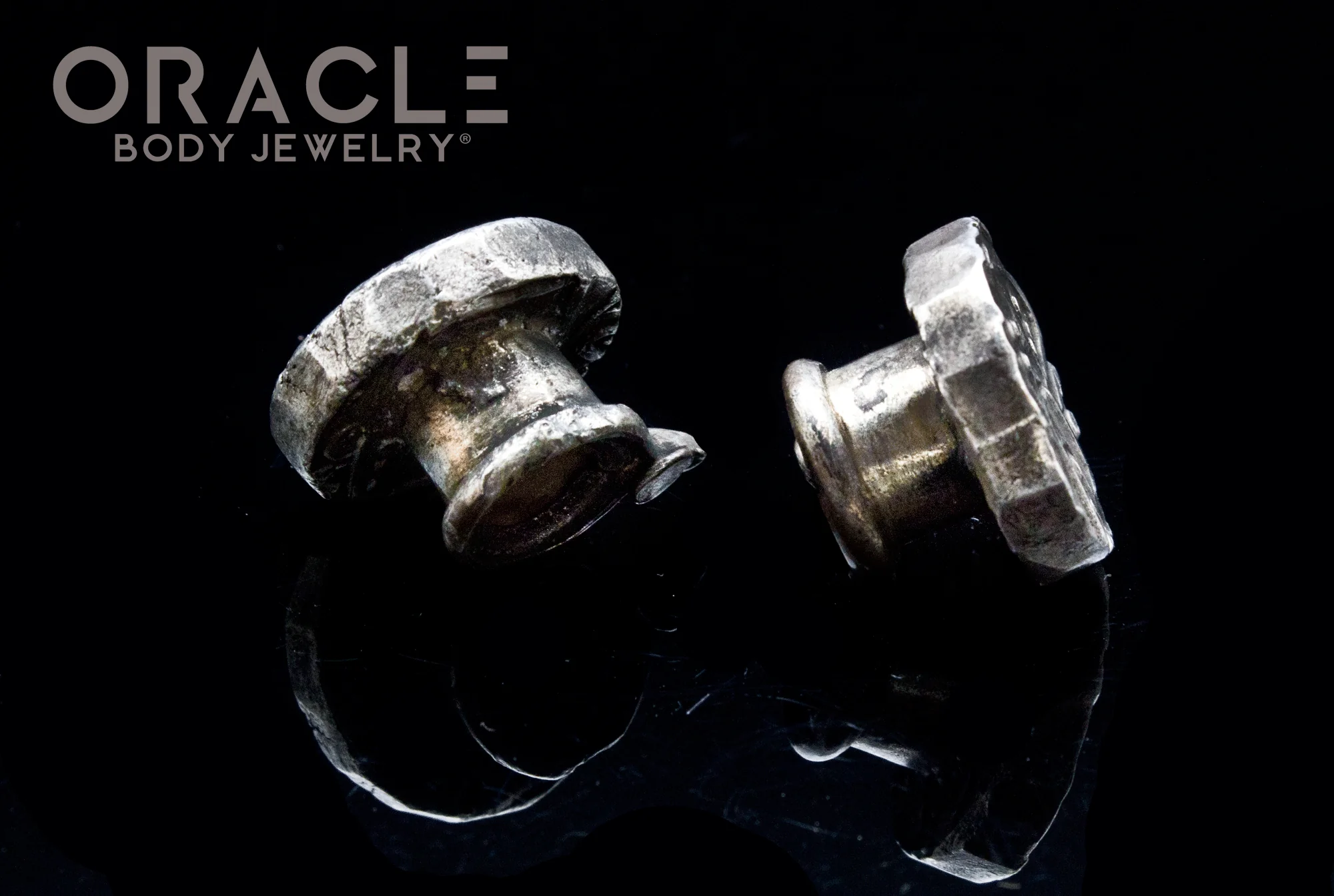 Silver Coin Old Ear Plugs - Image 2