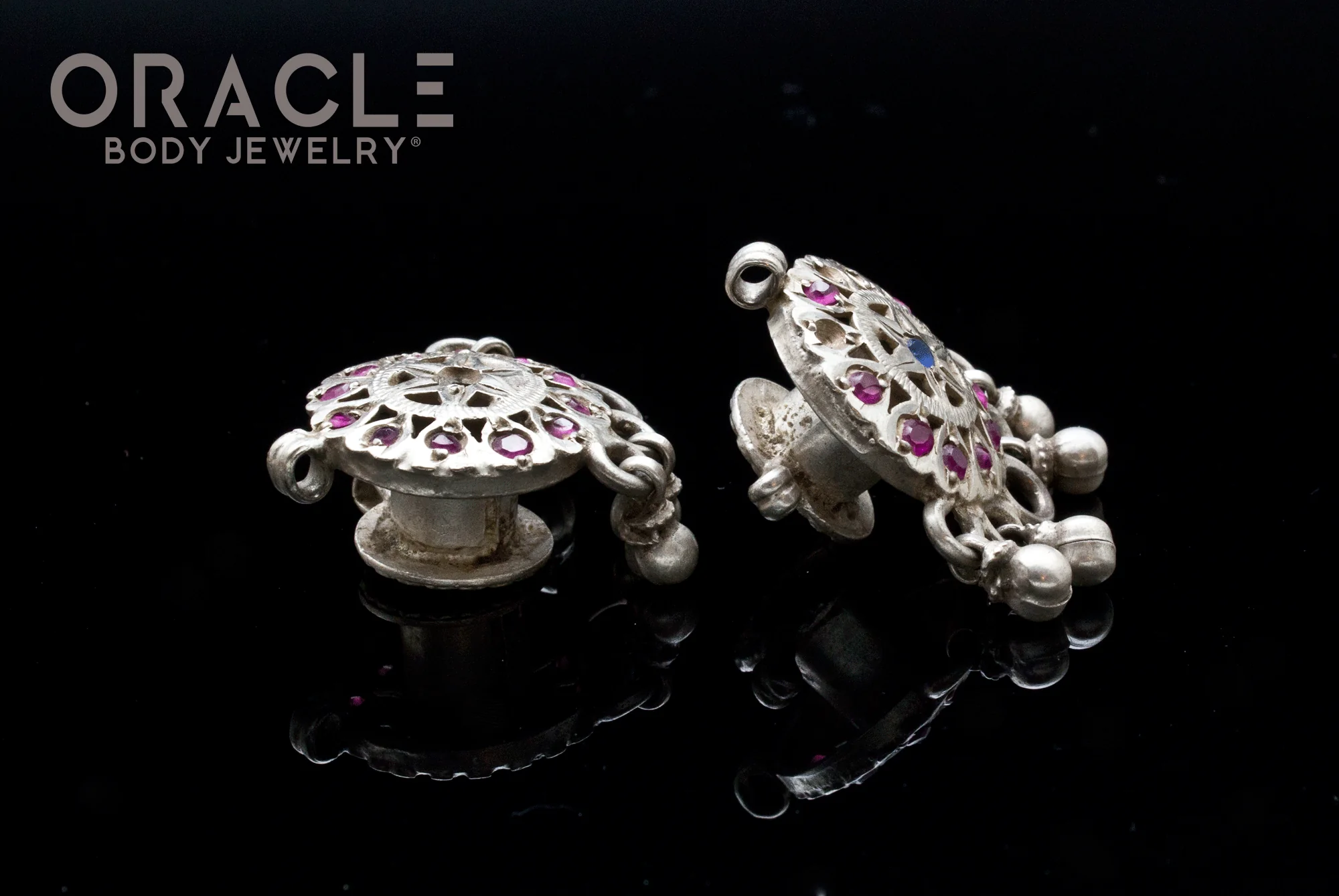 Silver Guajarat Ear Plugs - Image 2