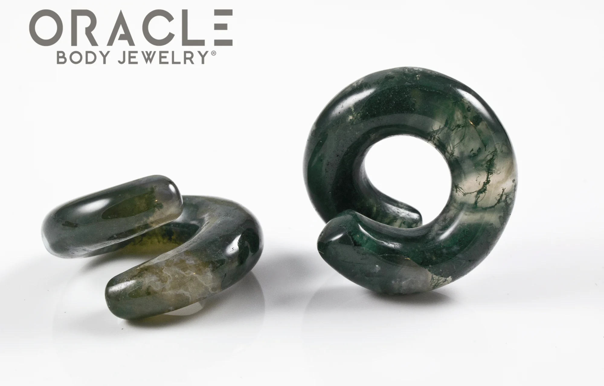 Small Moss Agate Coils - Image 2