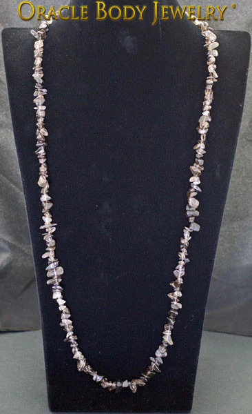 Smoky Quartz Chip Necklace - Image 2