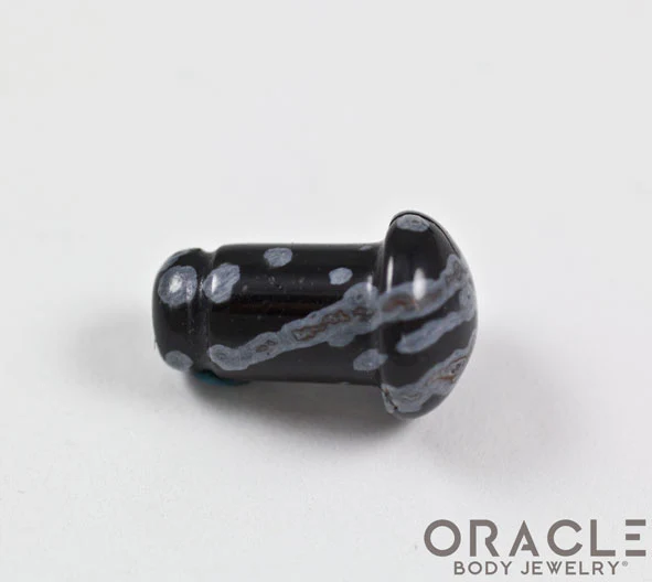 Snowflake Obsidian Single Flare Plugs - Image 3