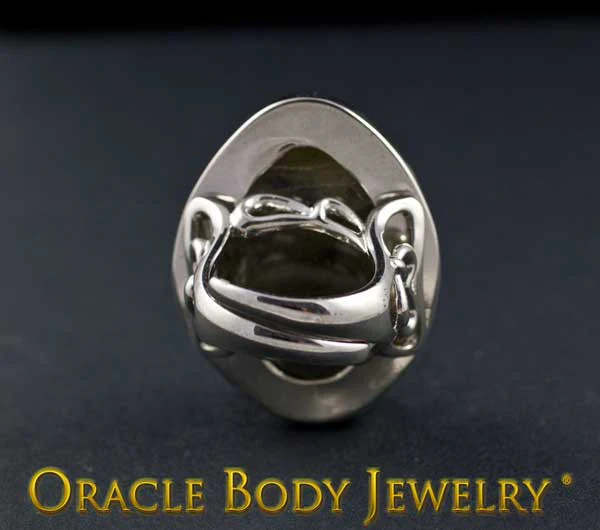 Steel Adjustable Labradorite Ring - Image 4