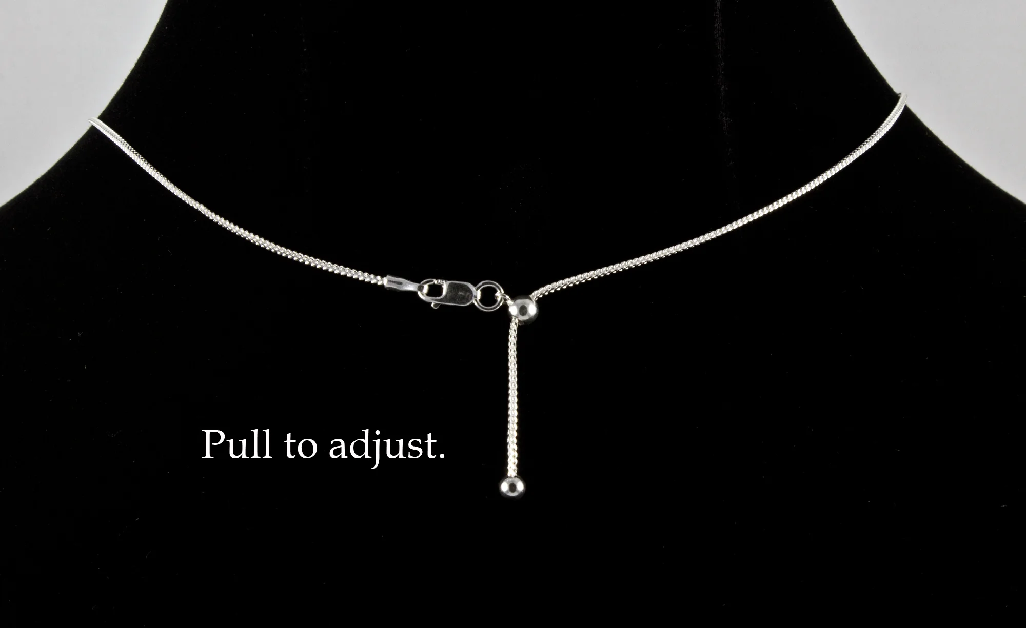 Sterling Silver Adjustable Franco Chain - Image 3