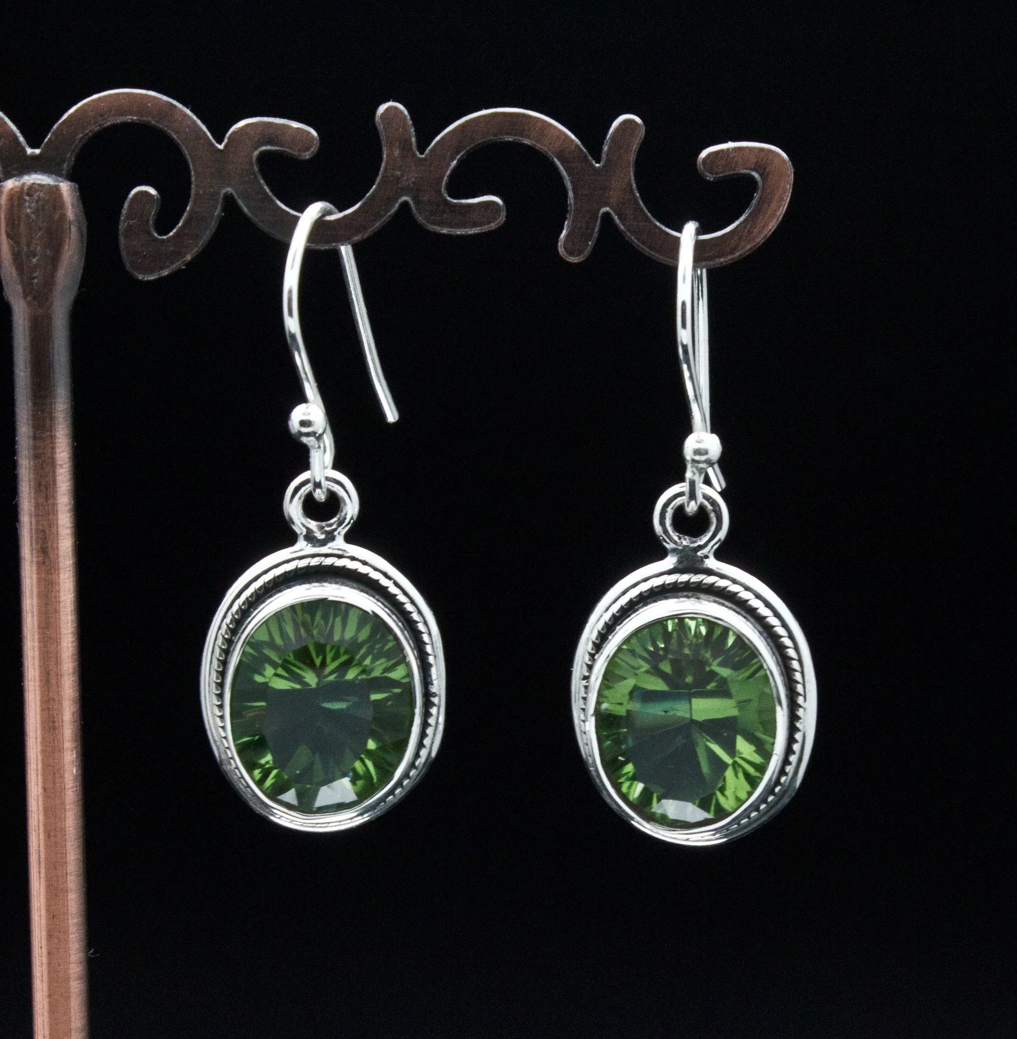 Sterling Silver Alexandrite Earrings - Image 2