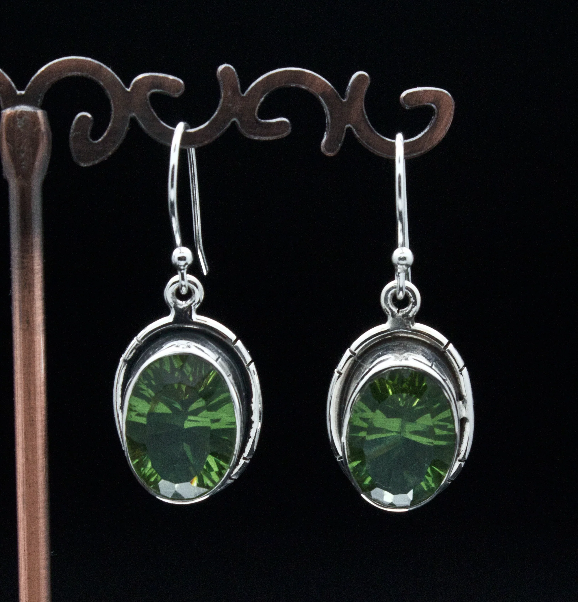 Sterling Silver Alexandrite Earrings - Image 2