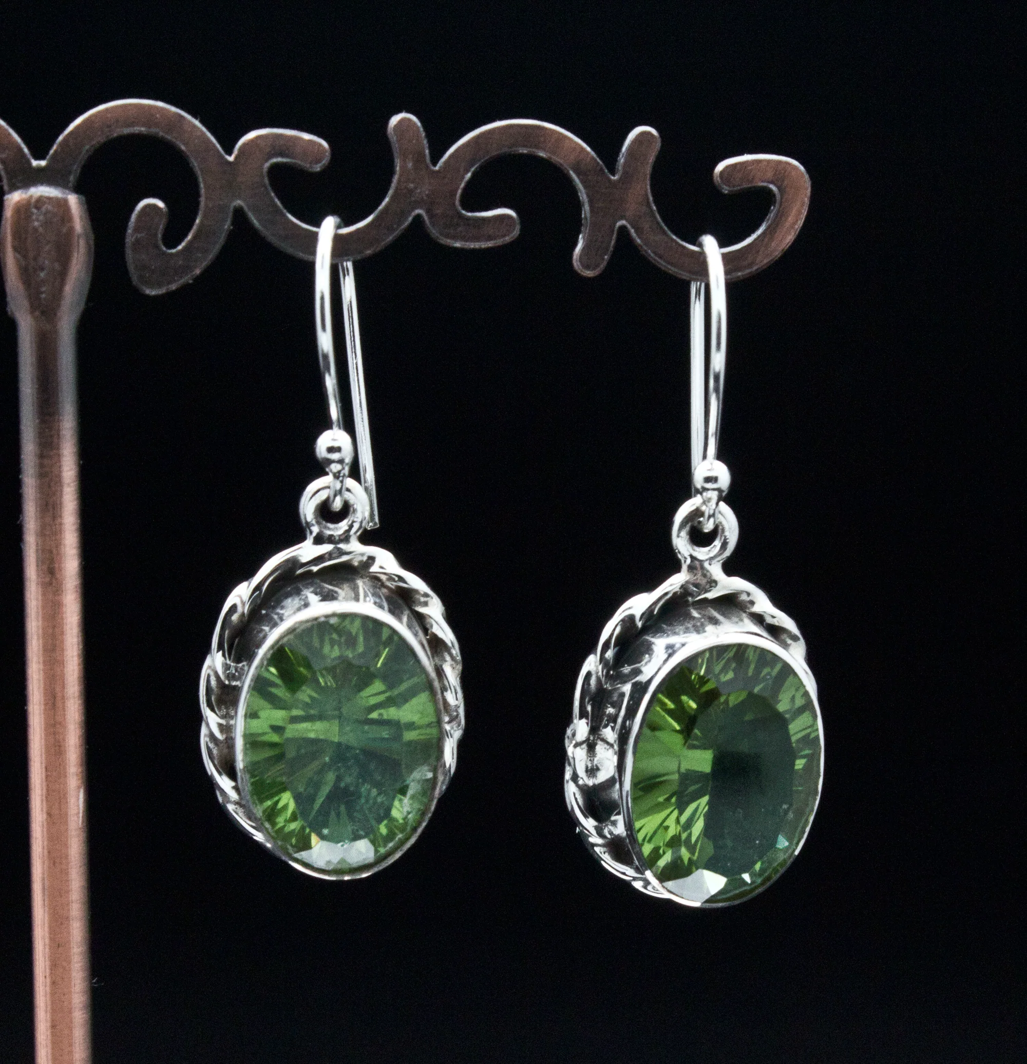 Sterling Silver Alexandrite Earrings - Image 2