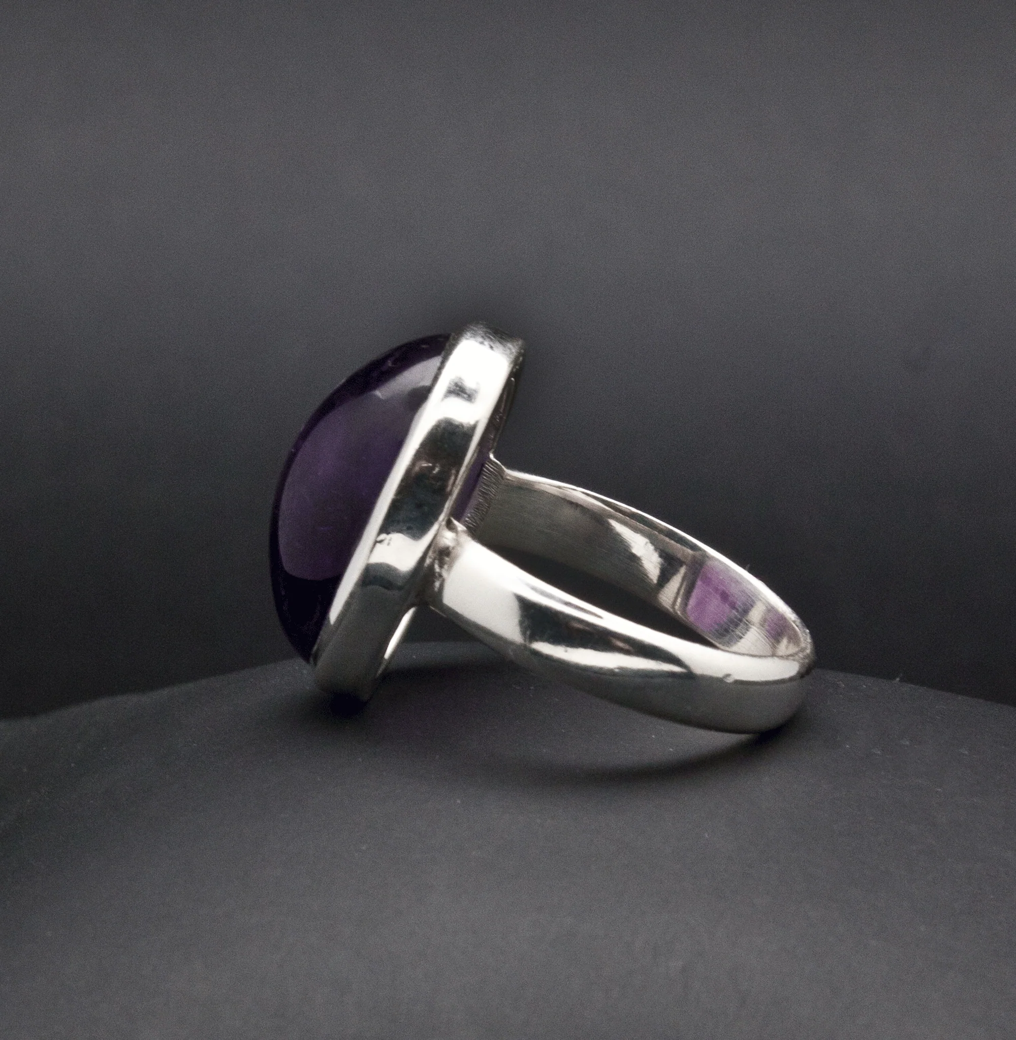 Sterling Silver Amethyst Ring Size 7 - Image 3