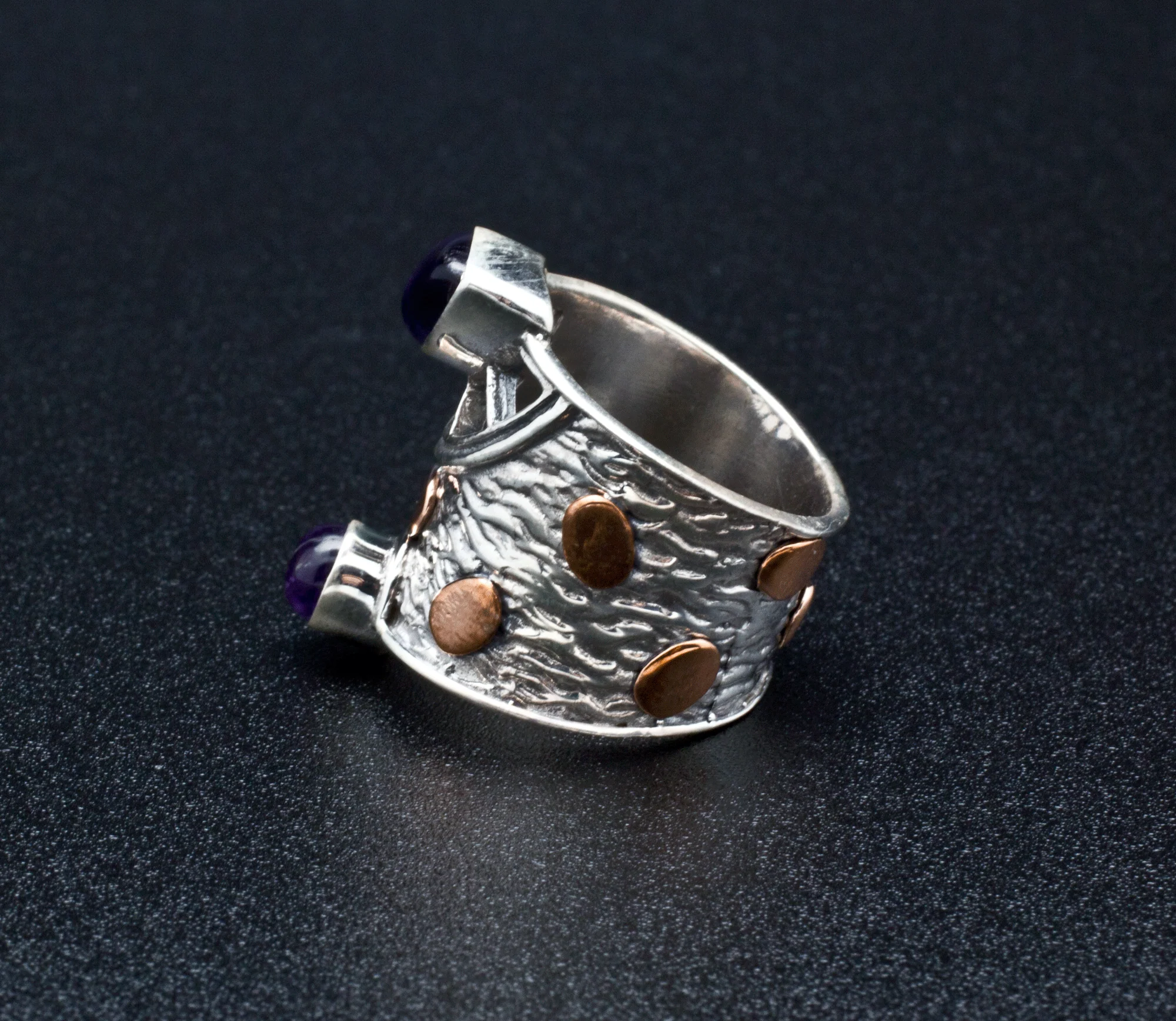 Sterling Silver Amethyst Ring Size 6.5 - Image 3