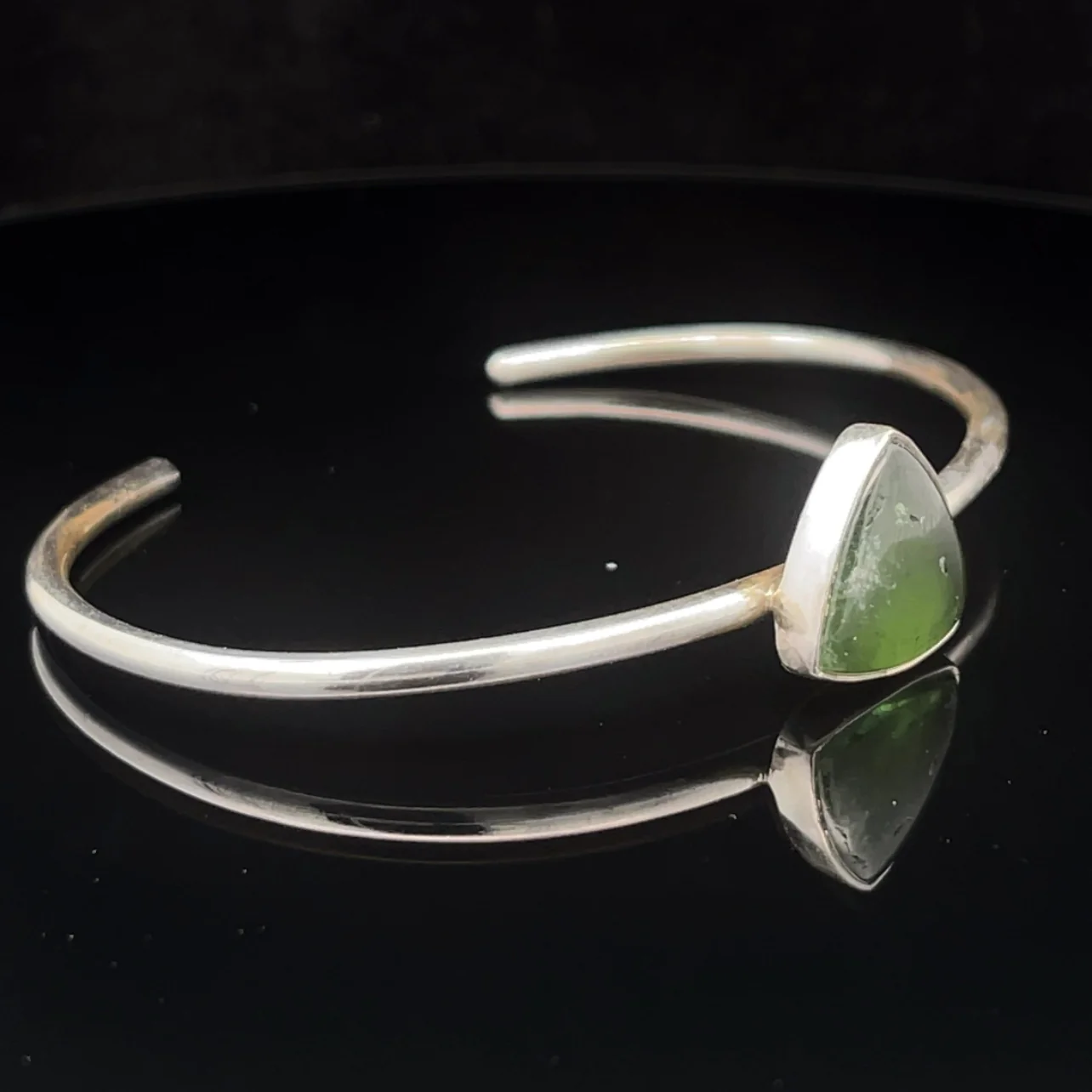 Sterling Silver Ammolite Cuff Bracelet - Image 3