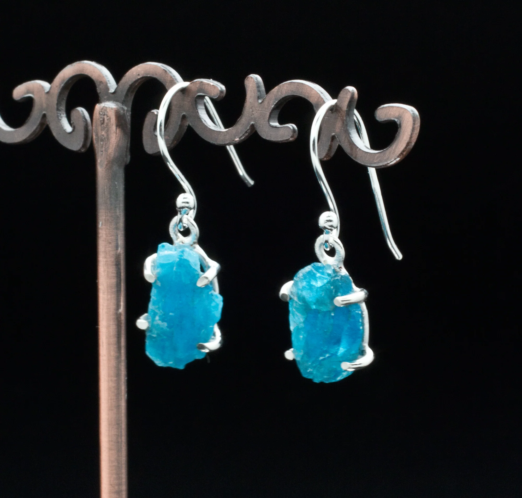Sterling Silver Apatite Earrings - Image 2