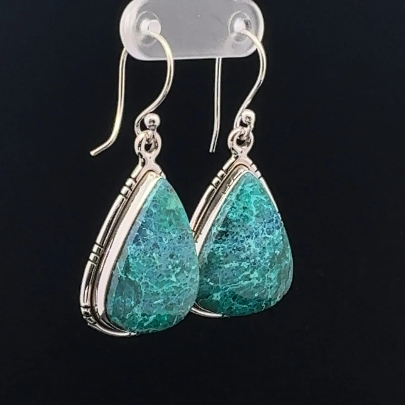 Sterling Silver Azurite Earrings - Image 2