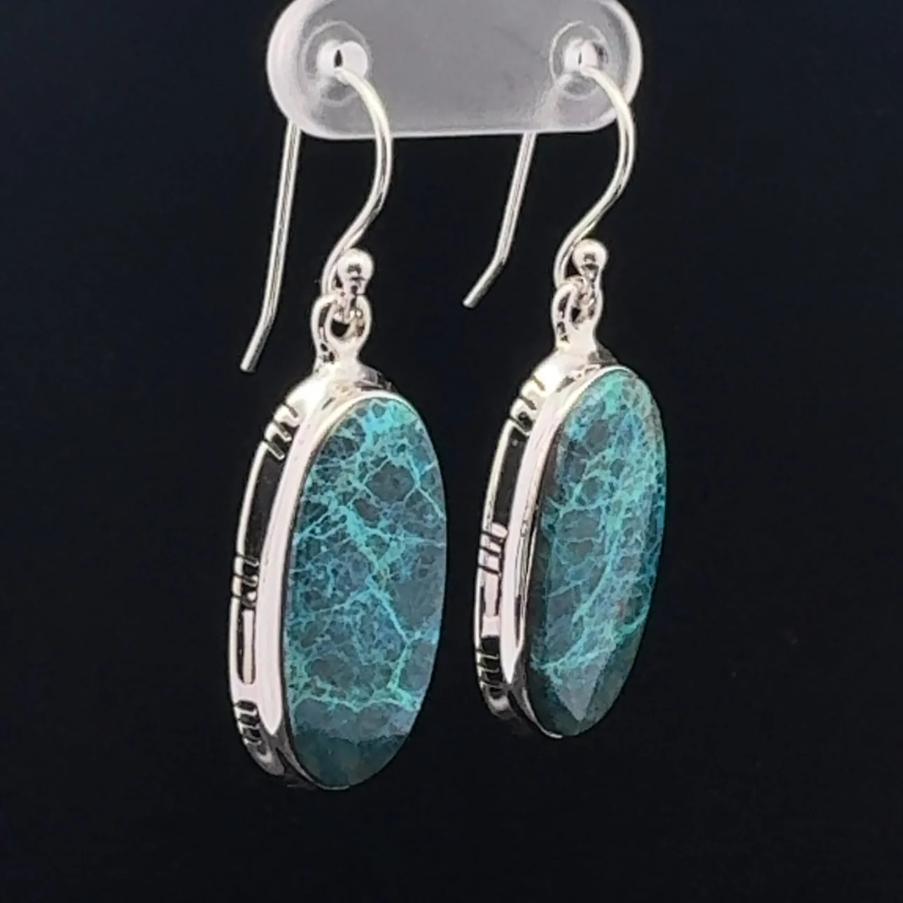 Sterling Silver Azurite Earrings - Image 2