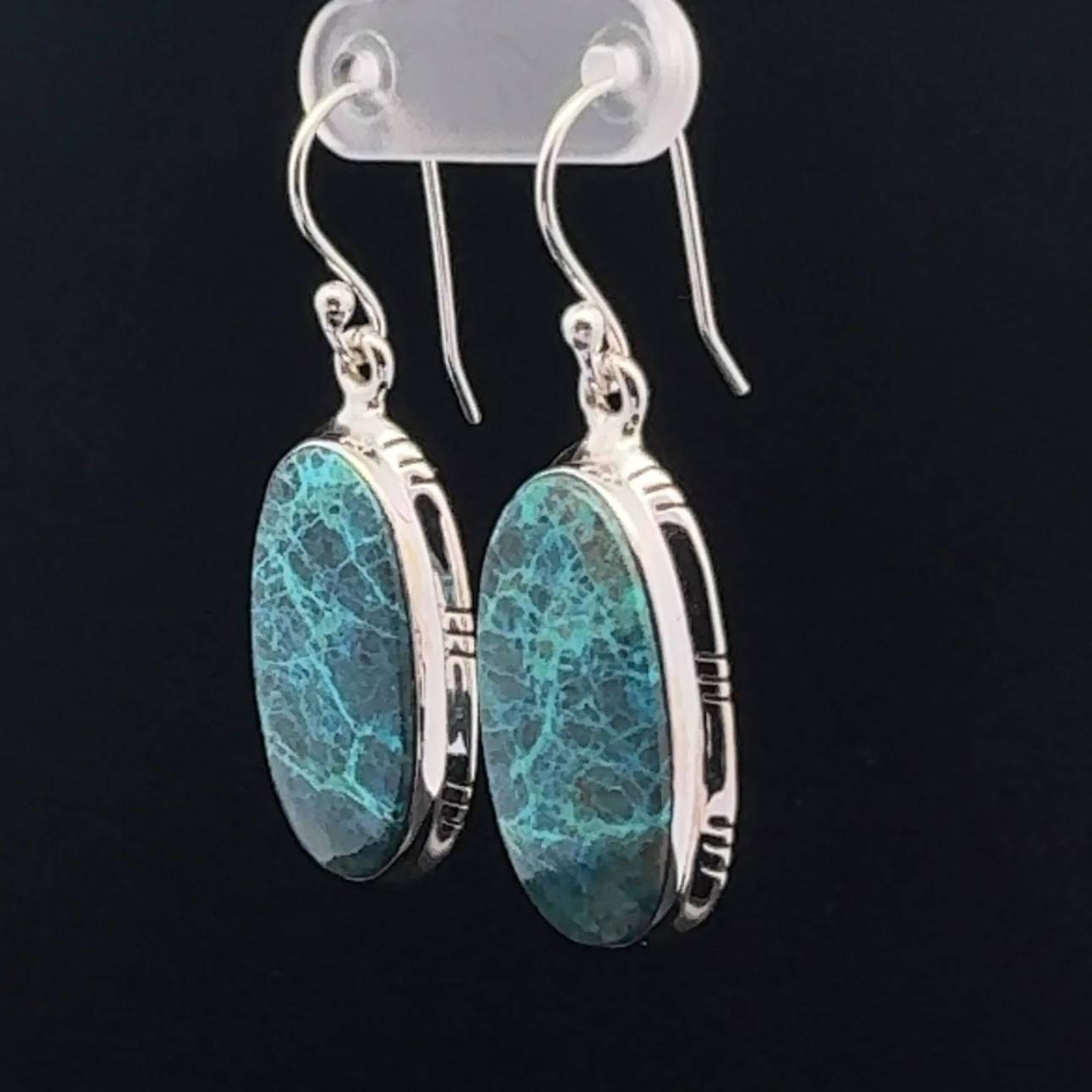 Sterling Silver Azurite Earrings - Image 3