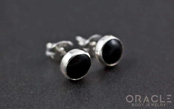 Sterling Silver Black Onyx Earrings - Image 2