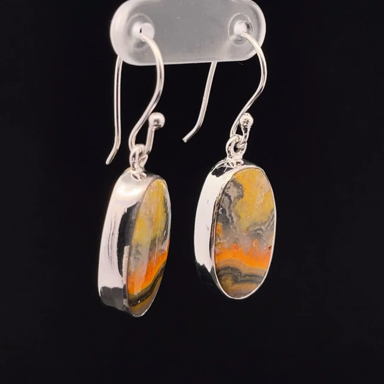Sterling Silver Bumble Bee Jasper Earrings - Image 2