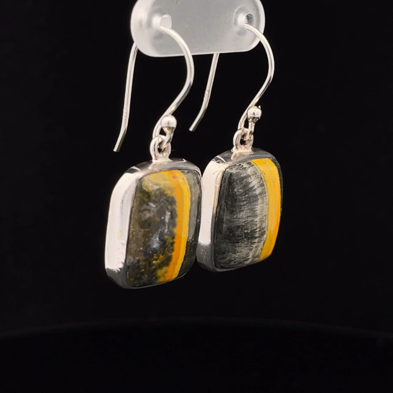 Sterling Silver Bumble Bee Jasper Earrings - Image 2