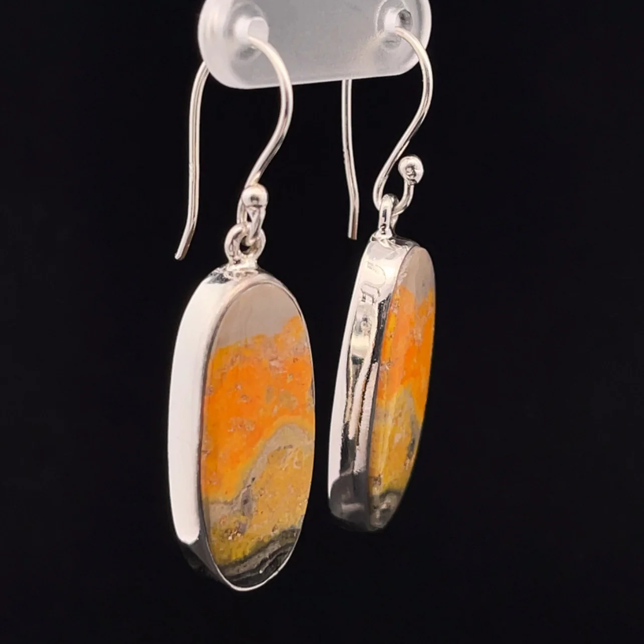 Sterling Silver Bumble Bee Jasper Earrings - Image 2