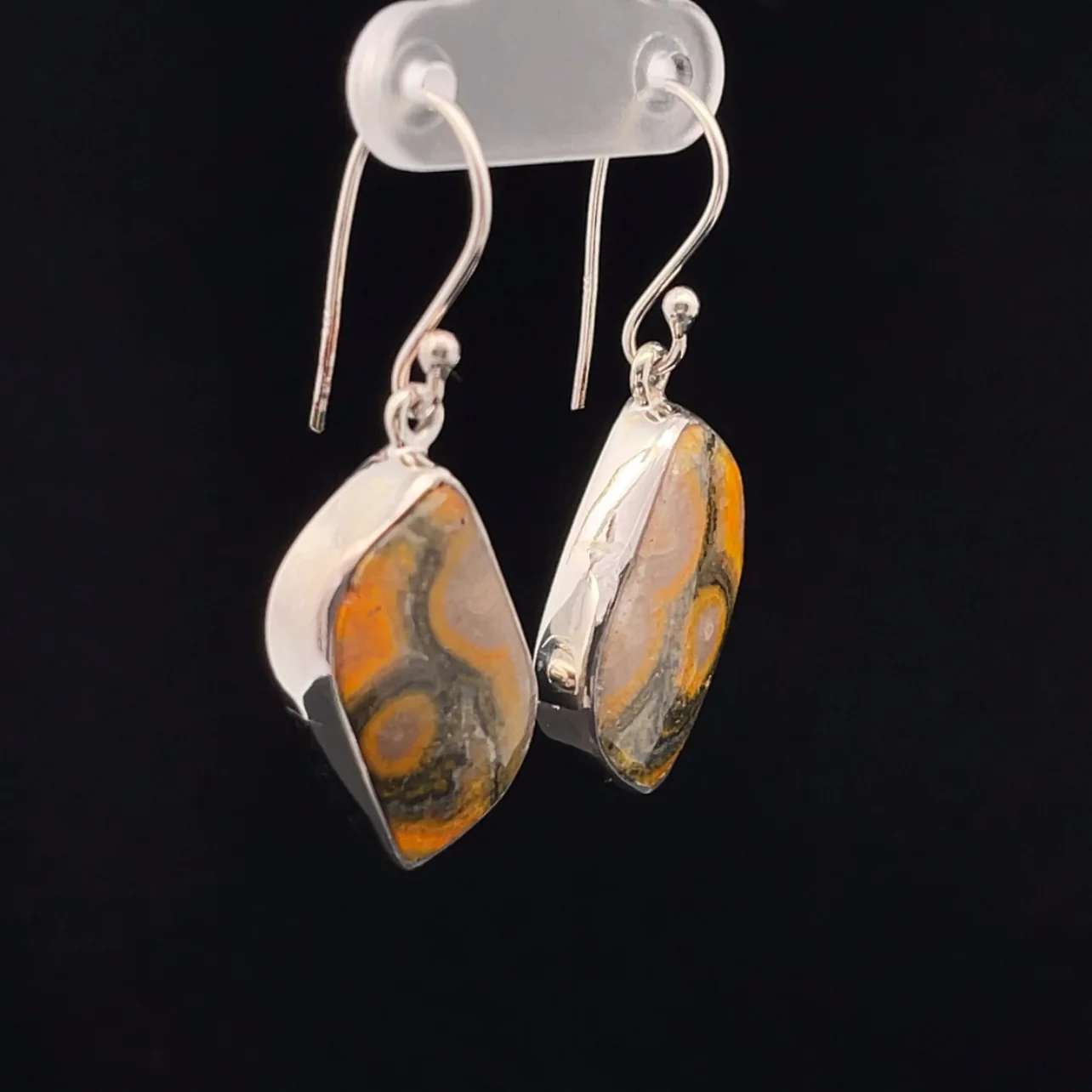 Sterling Silver Bumble Bee Jasper Earrings - Image 2