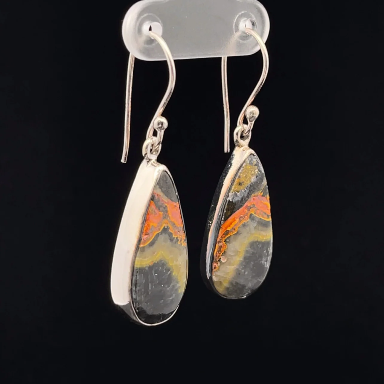 Sterling Silver Bumble Bee Jasper Earrings - Image 2