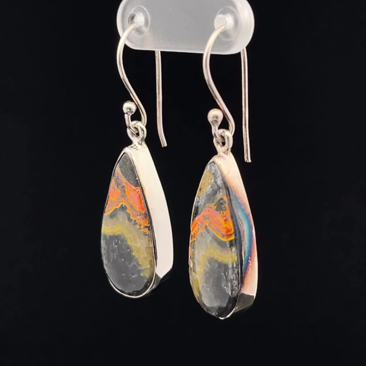 Sterling Silver Bumble Bee Jasper Earrings - Image 3