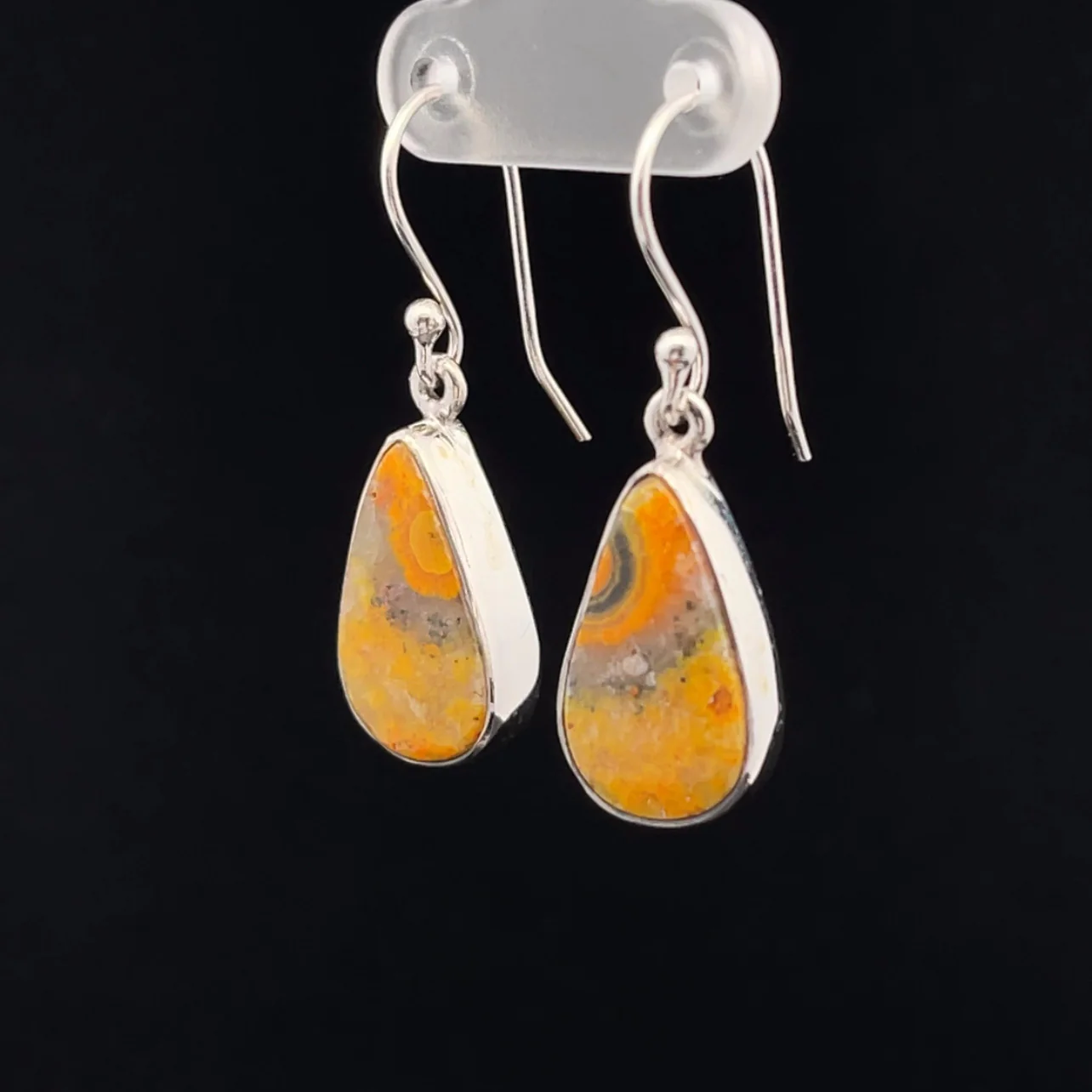 Sterling Silver Bumble Bee Jasper Earrings - Image 3