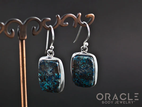 Sterling Silver Chrysocolla Earrings - Image 2
