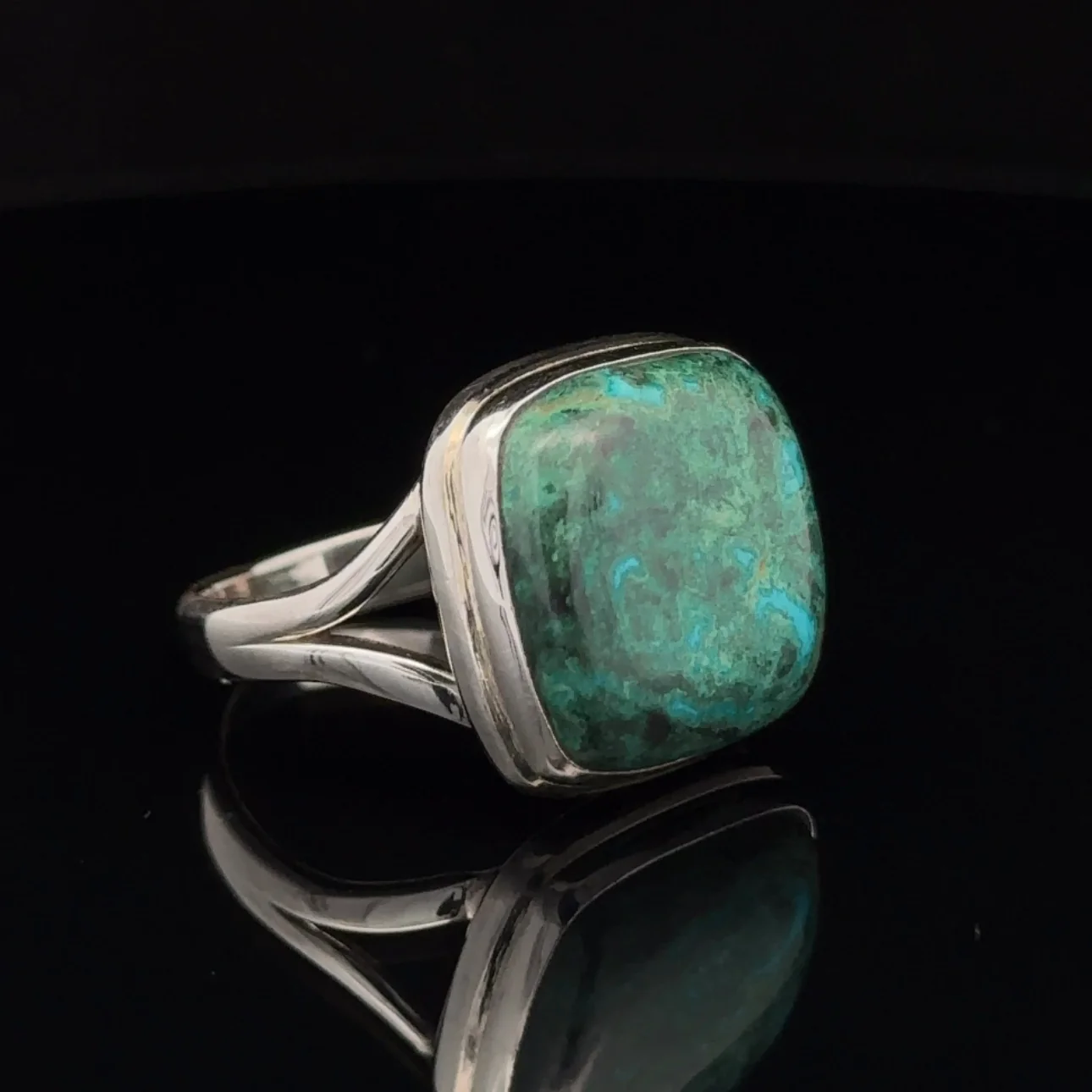 Sterling Silver Chrysocolla Ring Size 11 - Image 2