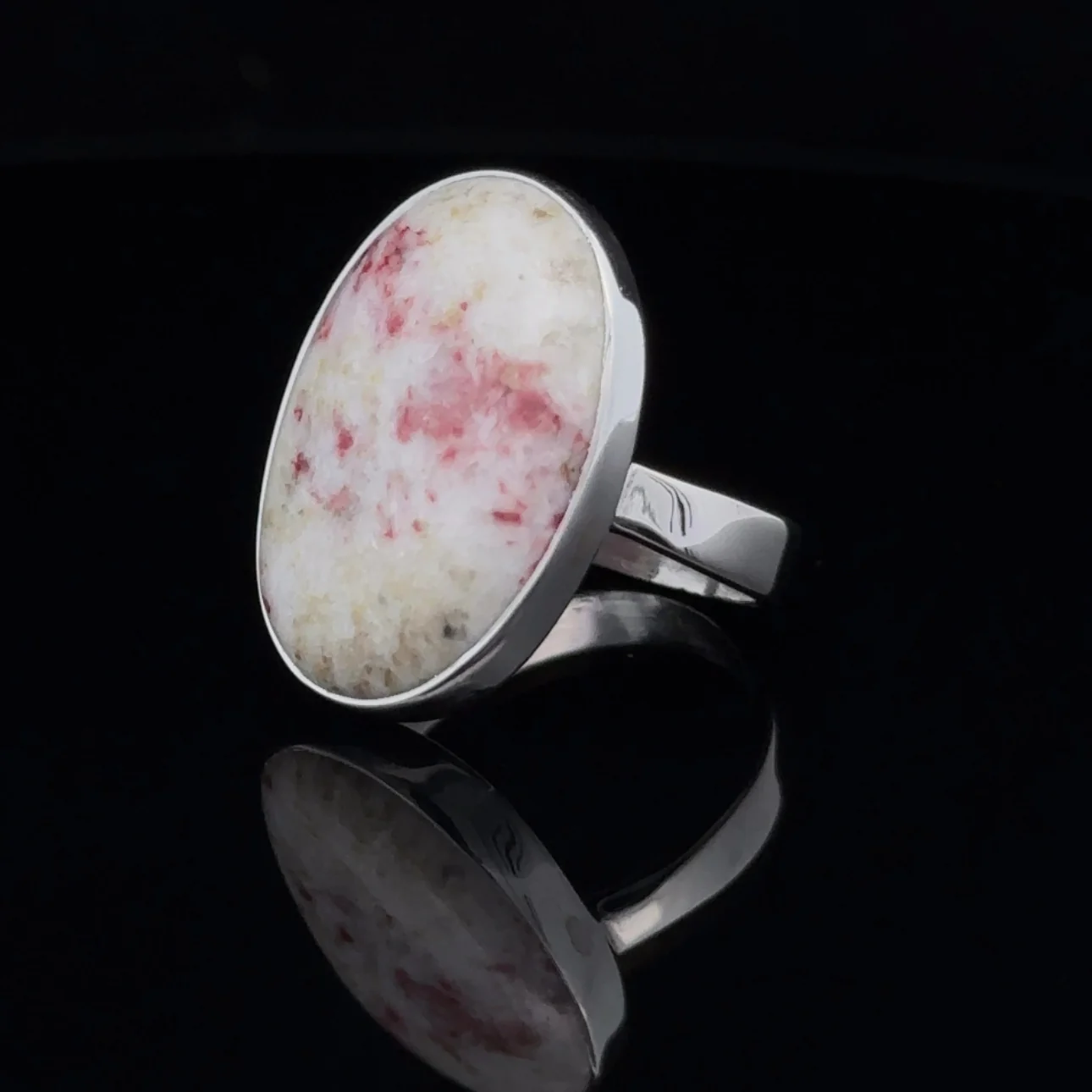 Sterling Silver Cinnabar Ring Size 7 - Image 3