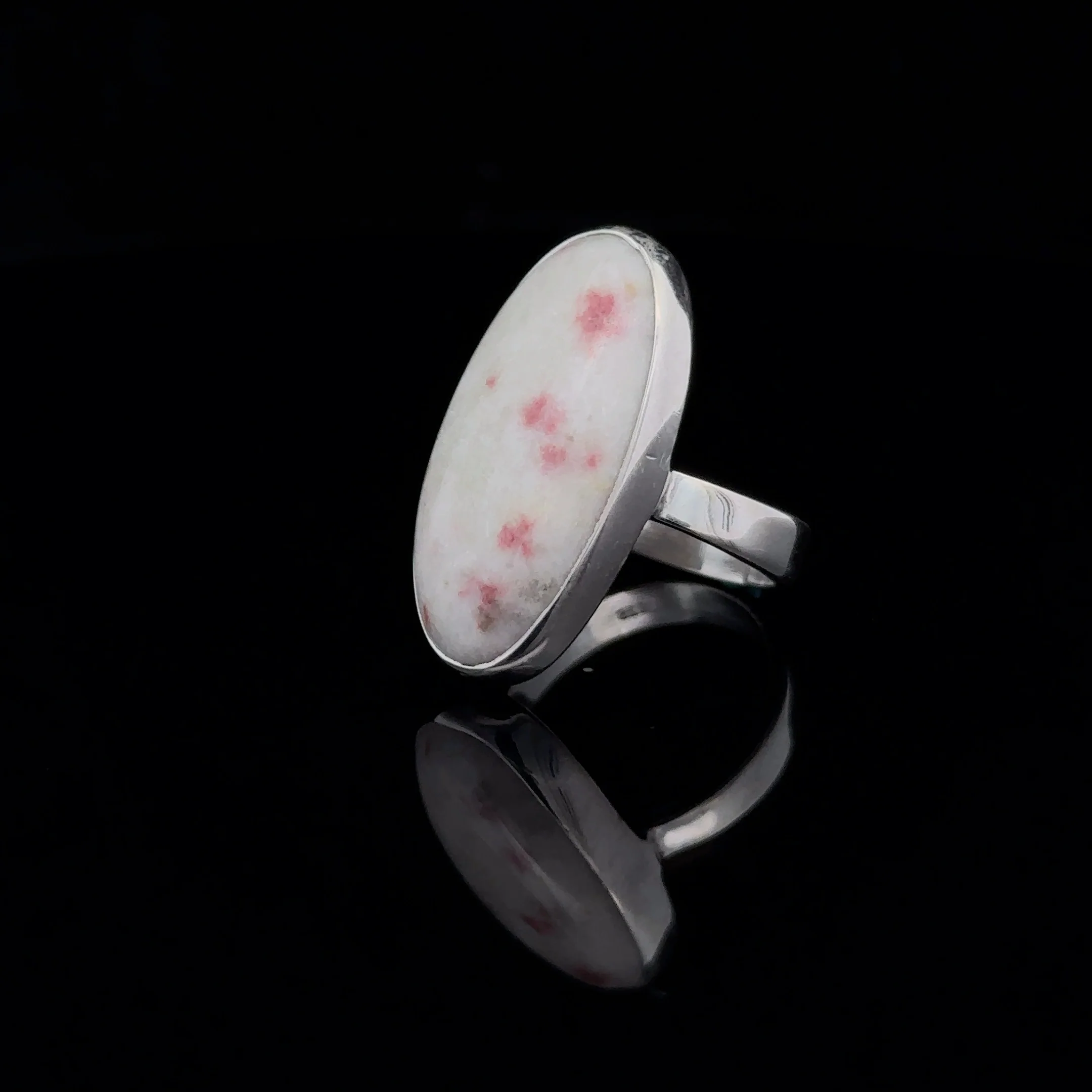 Sterling Silver Cinnabar Ring Size 6 - Image 3
