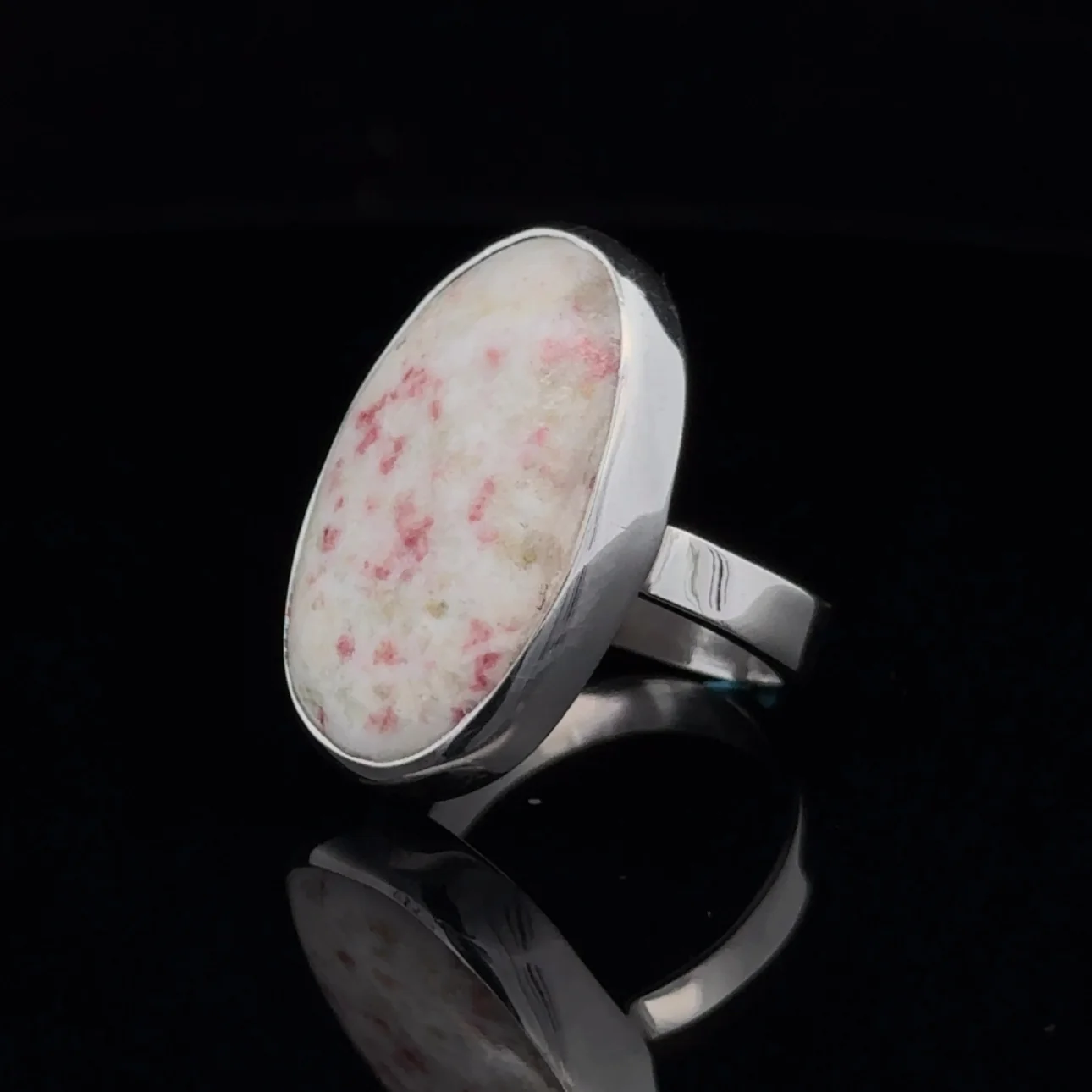Sterling Silver Cinnabar Ring Size 6 - Image 3