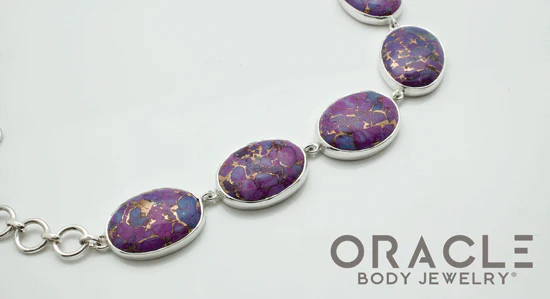 Sterling Silver Copper Purple Turquoise Necklace - Image 5