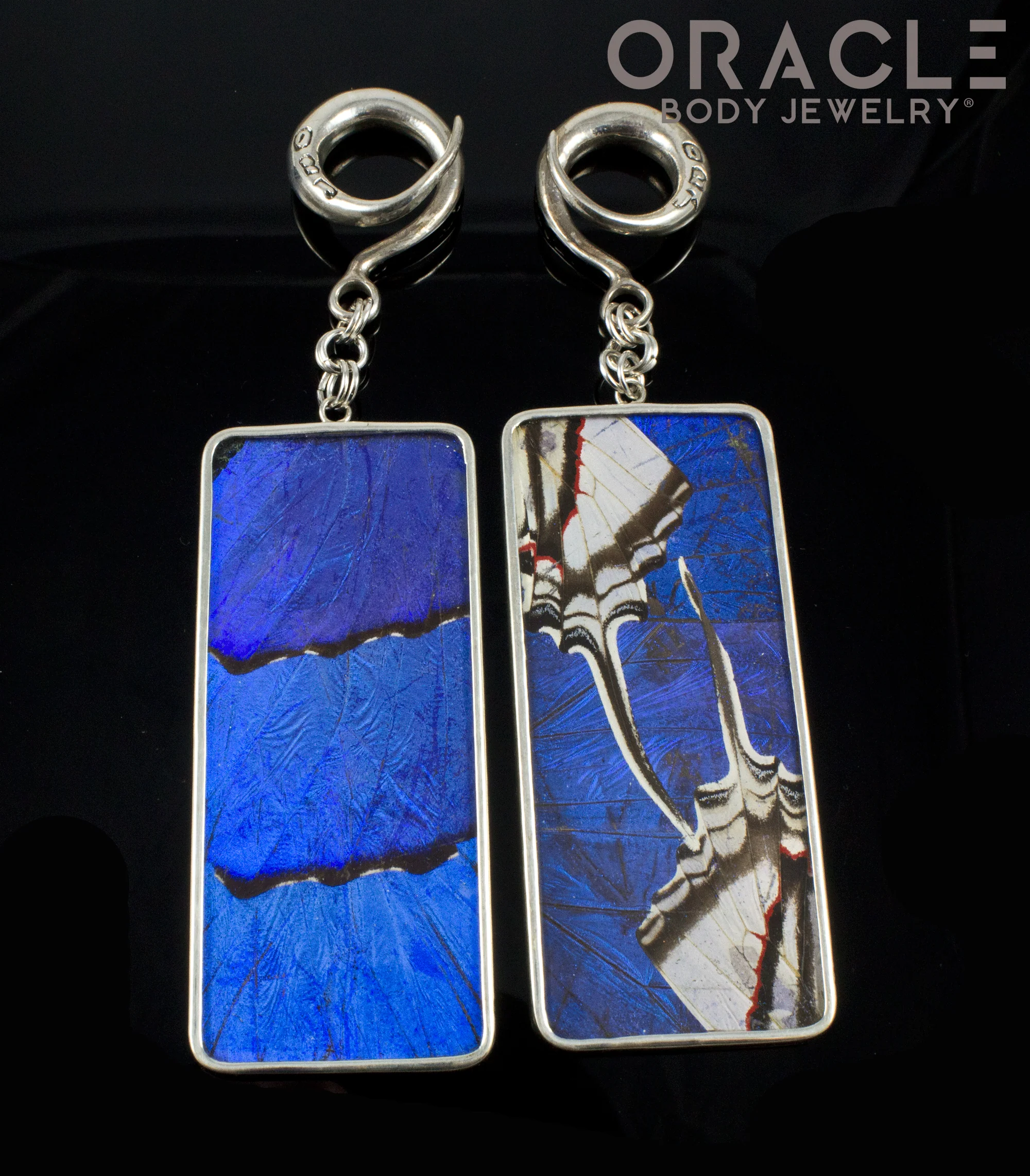 Sterling Silver Crossover With Natural Butterfly Wings - Image 2