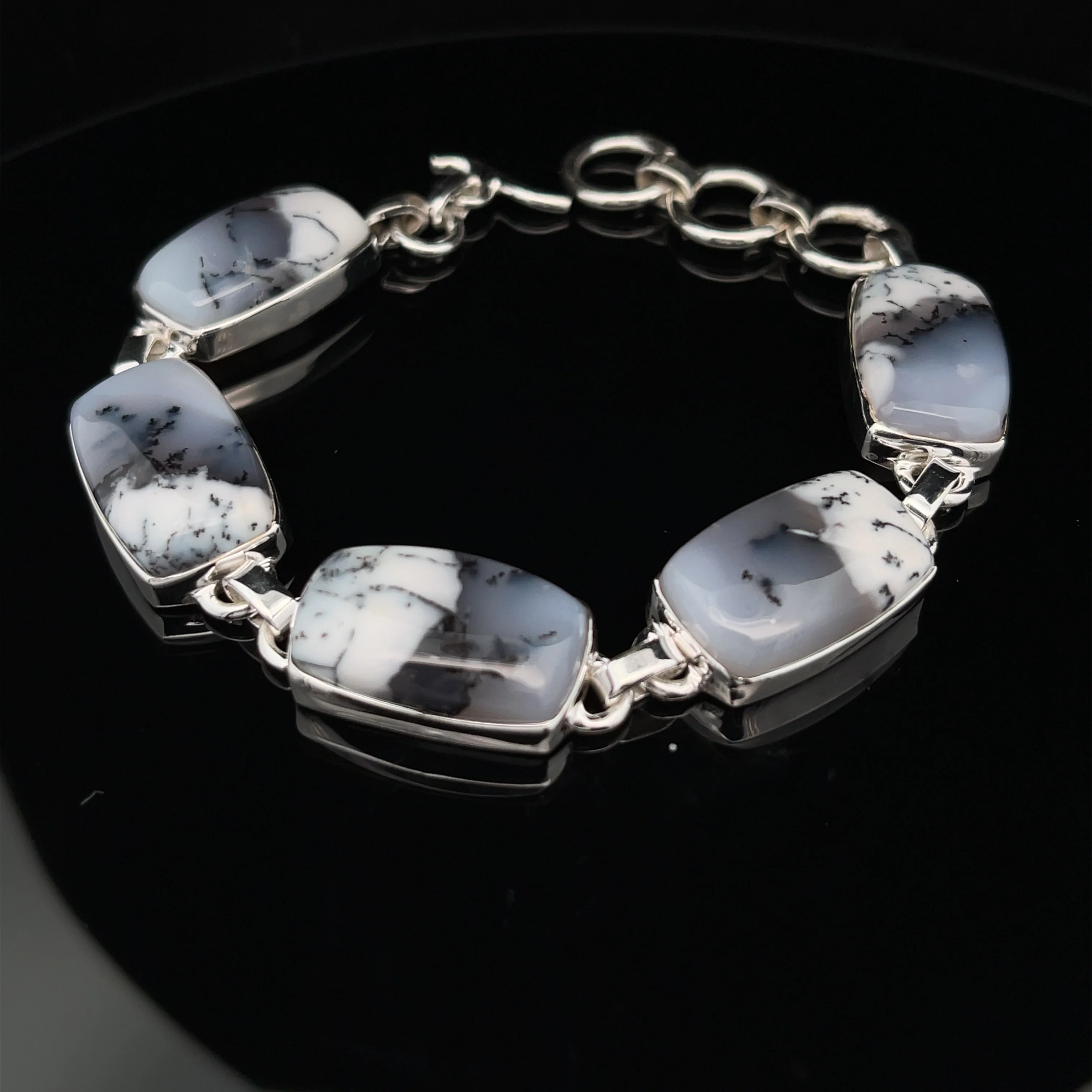 Sterling Silver Dendritic Opal Bracelet - Image 6