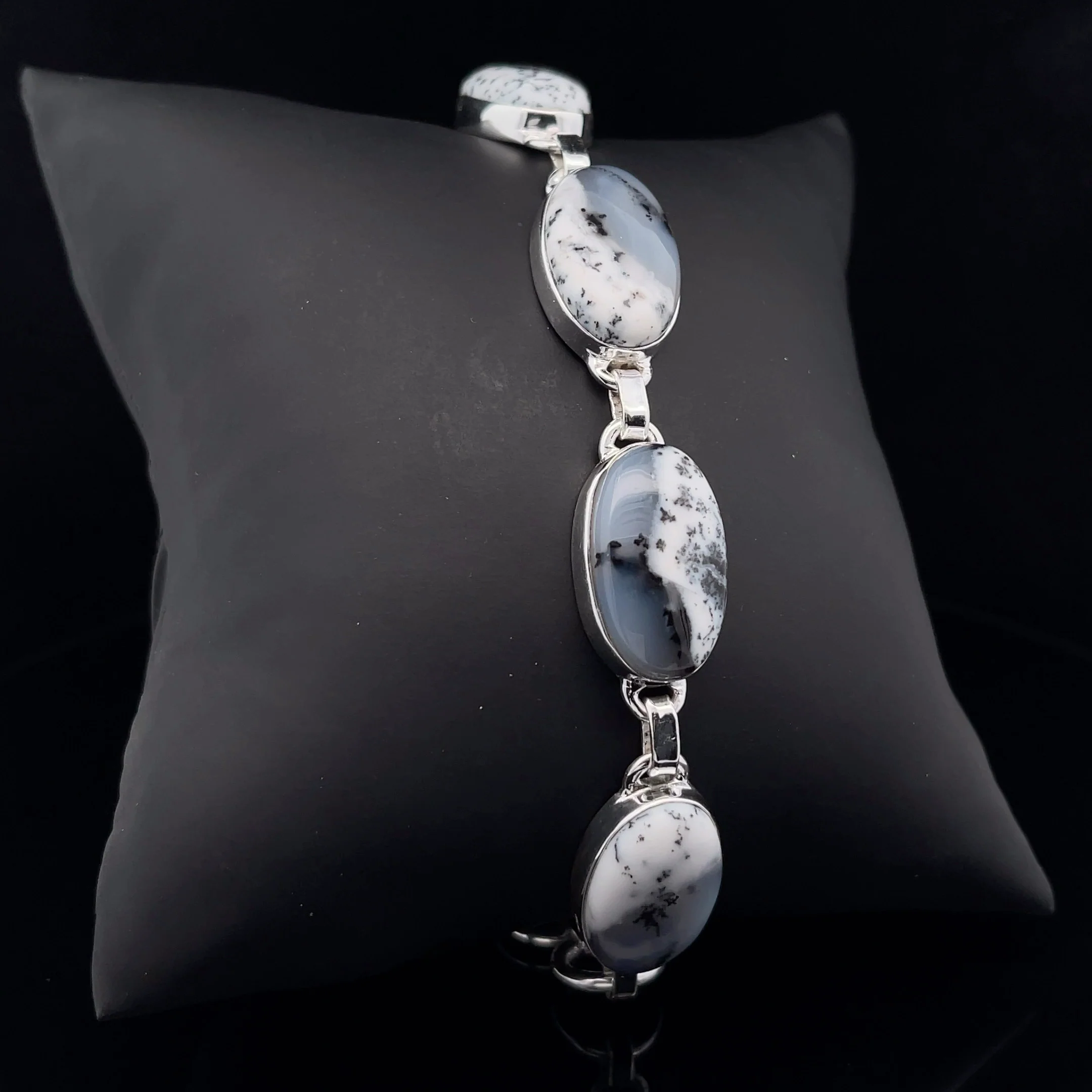 Sterling Silver Dendritic Opal Bracelet - Image 2