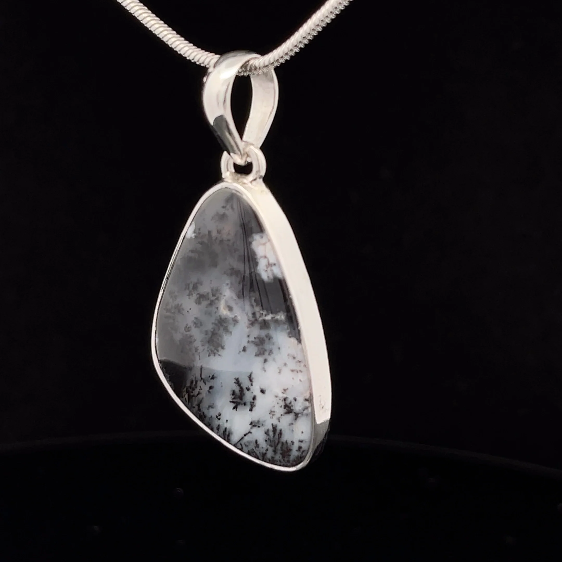 Sterling Silver Dendritic Opal Pendant - Image 3