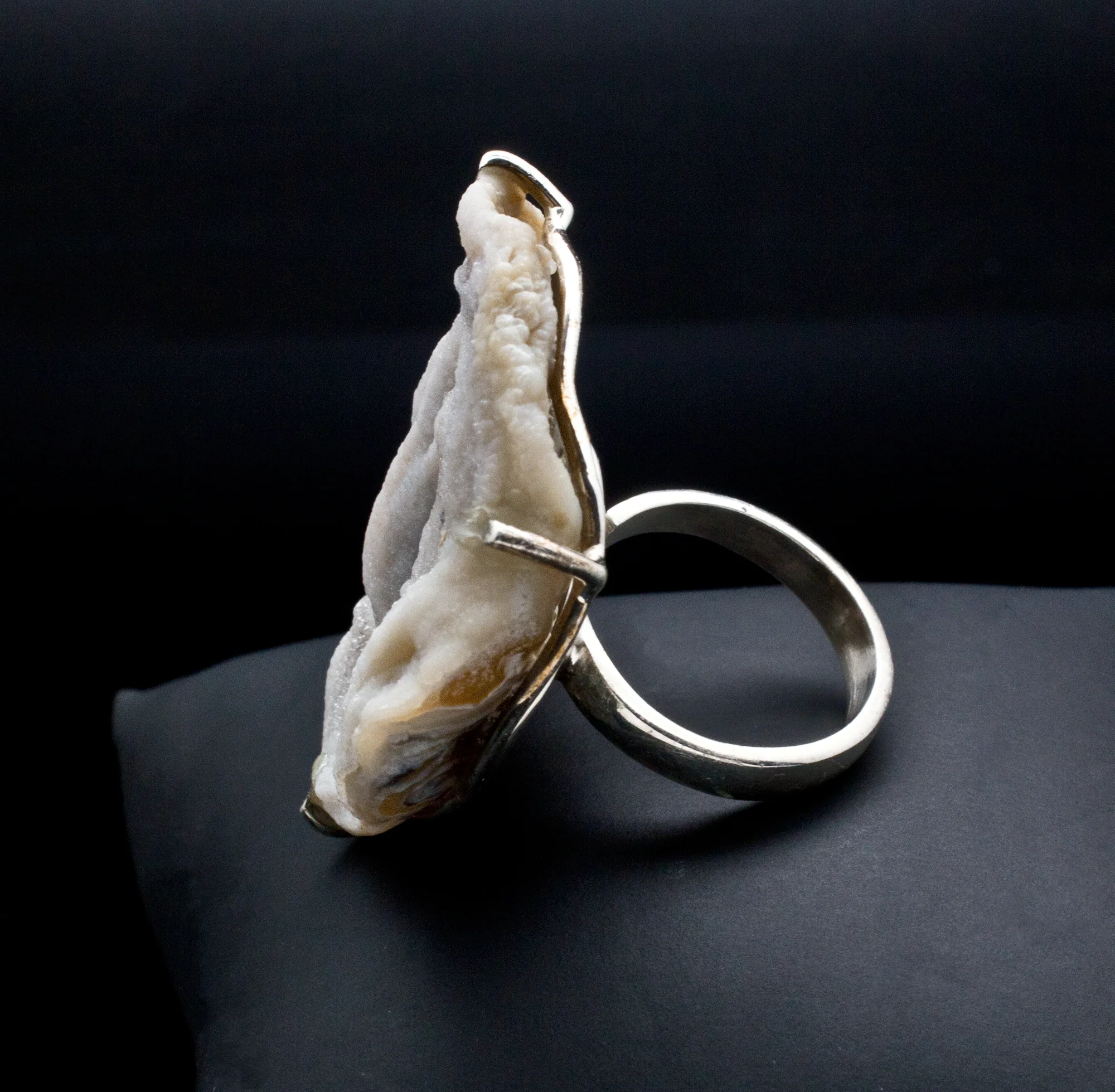 Sterling Silver Desert Druzy Adjustable Ring - Image 3